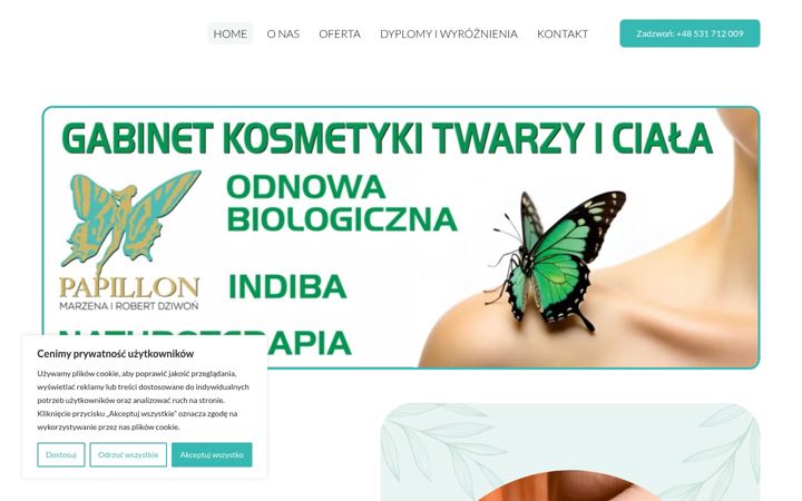 Screenshot of gabinetpapillon.pl