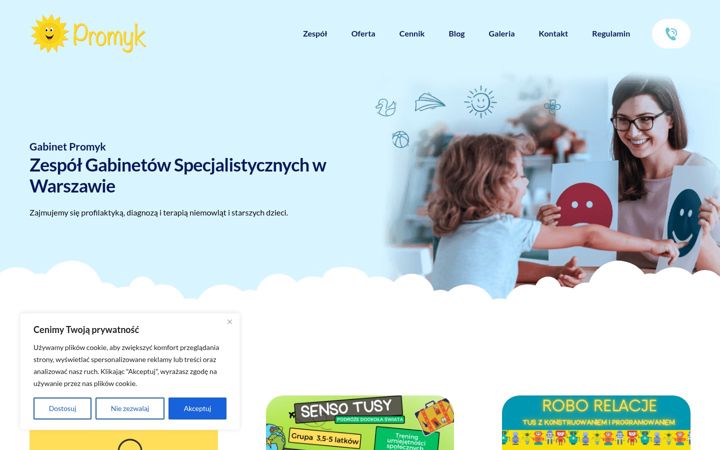 Screenshot of gabinetpromyk.eu