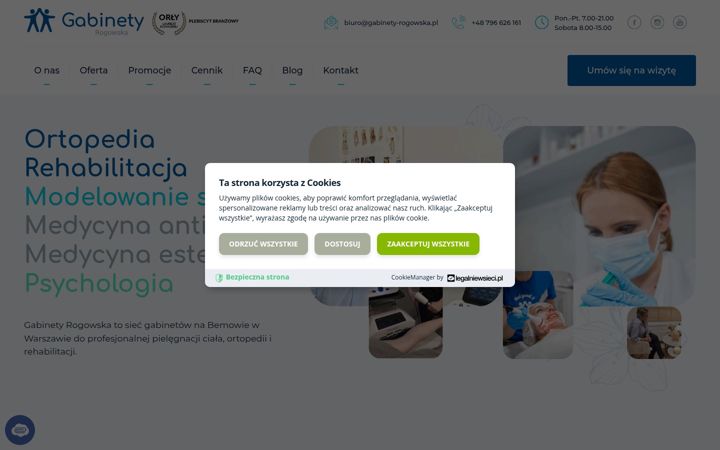 Screenshot of gabinety-rogowska.pl