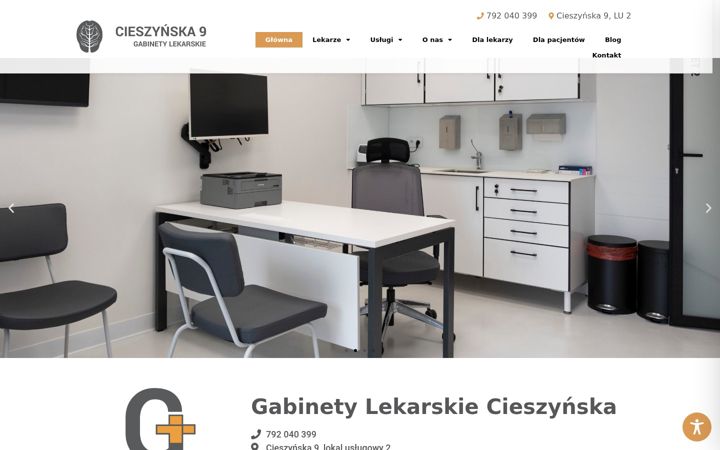 Screenshot of gabinetycieszynska9.pl