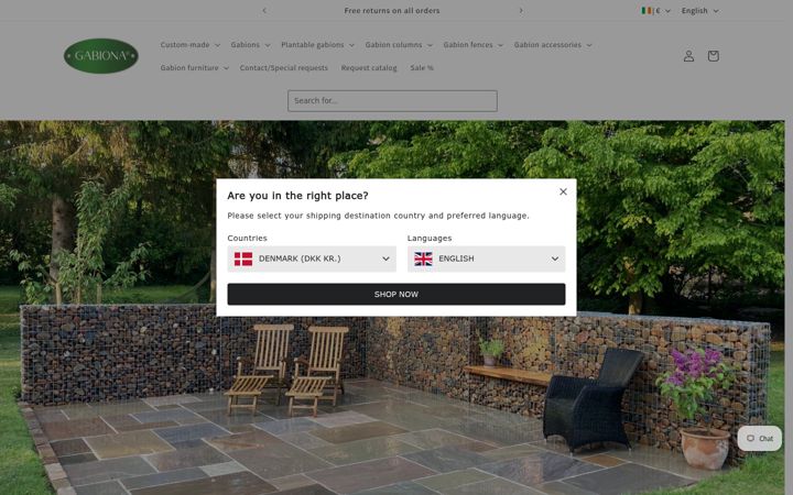 Screenshot of gabiona.ie