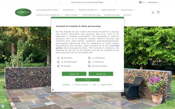 Screenshot of gabiona.nl