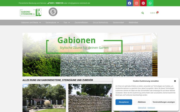 Zrzut ekranu gabione-steinkorb.de