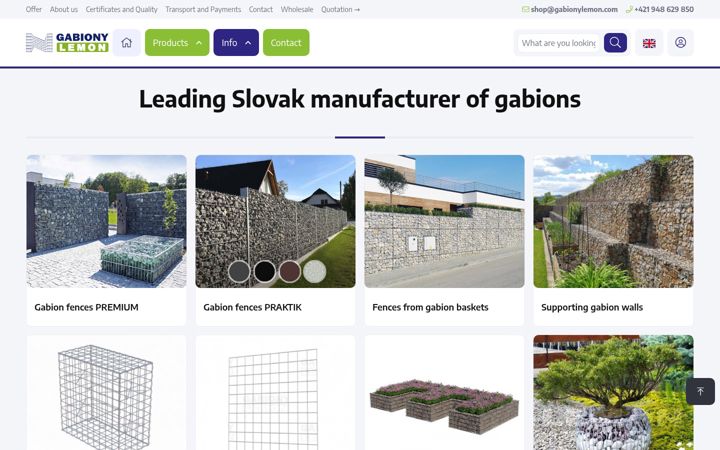 Screenshot of gabionylemon.com