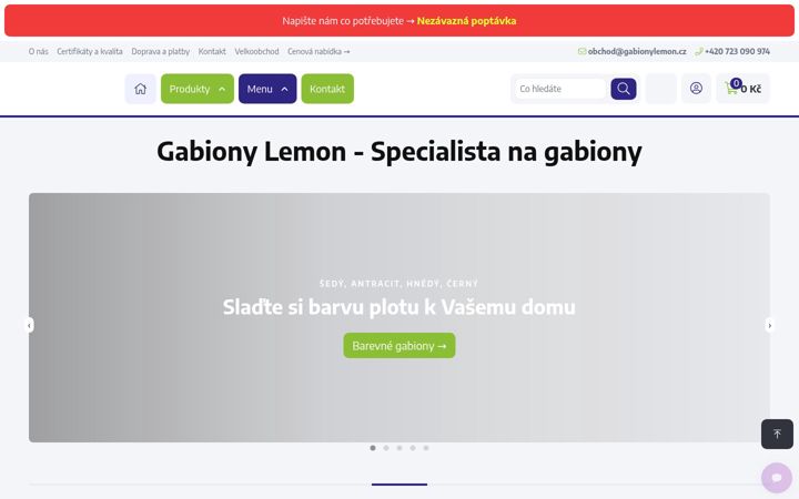 Screenshot of gabionylemon.cz