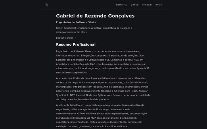 Screenshot of gabireze.com.br