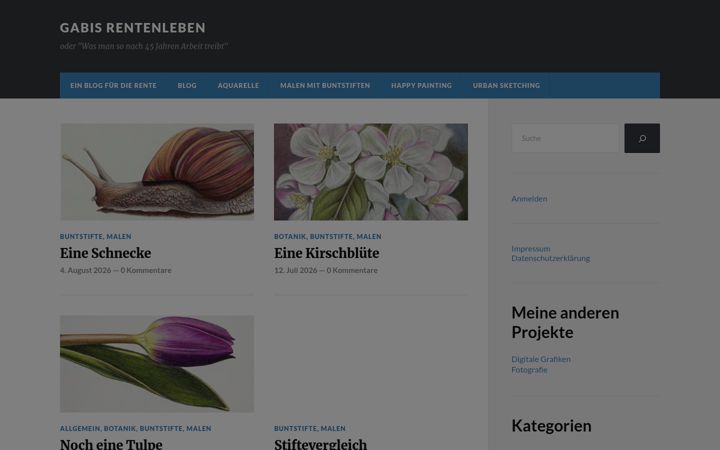 Screenshot of gabis-rentenleben.de