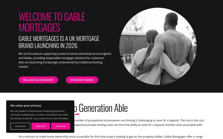 Screenshot of gablemortgages.com