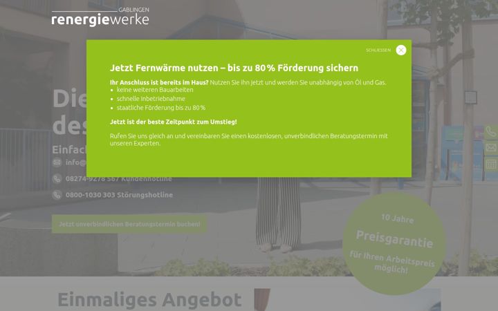 Screenshot of gablingen-fernwaerme.de