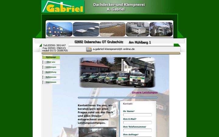 Zrzut ekranu gabriel-dach.de