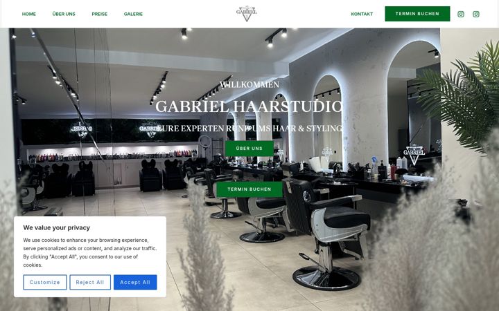 Screenshot of gabriel-haarstudio.de