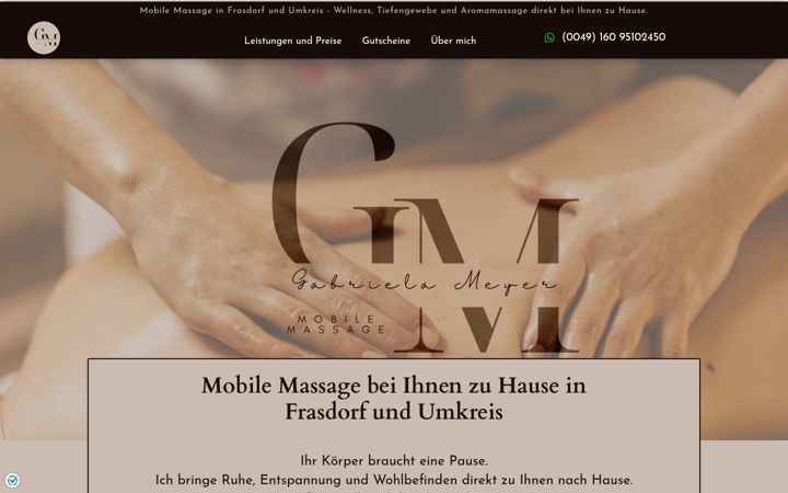 Screenshot of gabriela-massage.de