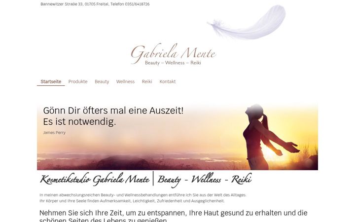 Screenshot of gabriela-mente.de