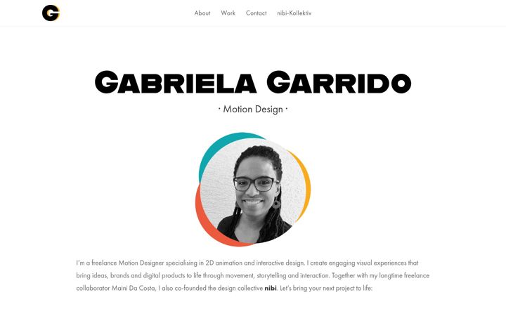 Screenshot of gabrielagarrido.com