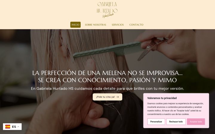 Screenshot of gabrielahurtadohairstudio.com