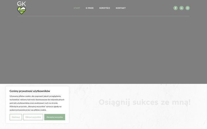Screenshot of gabrielakukla.pl