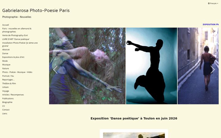 Screenshot of gabrielarosa-photopoetry.com
