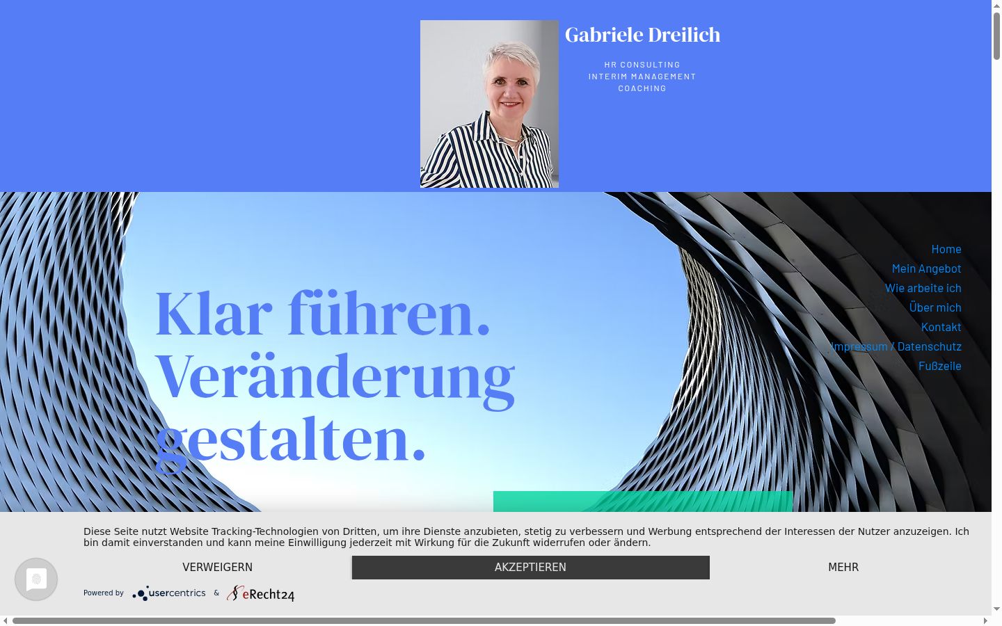 Screenshot del banner di consenso mostrato prima di qualsiasi interazione