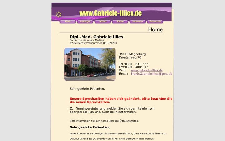 Screenshot ta' gabriele-illies.de