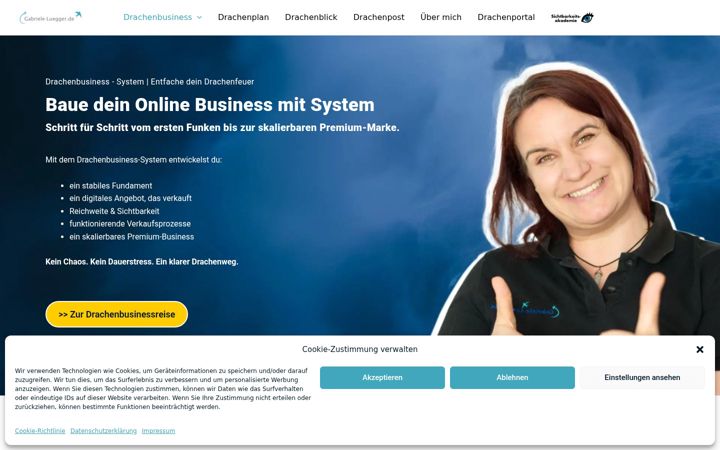 Screenshot of gabriele-luegger.de