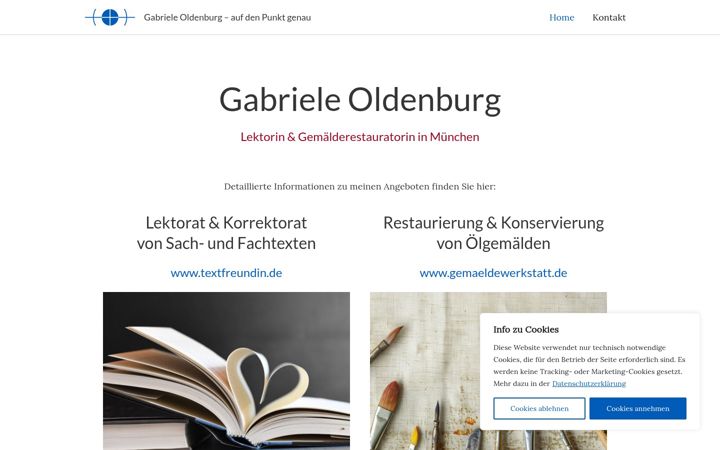 Screenshot of gabriele-oldenburg.de