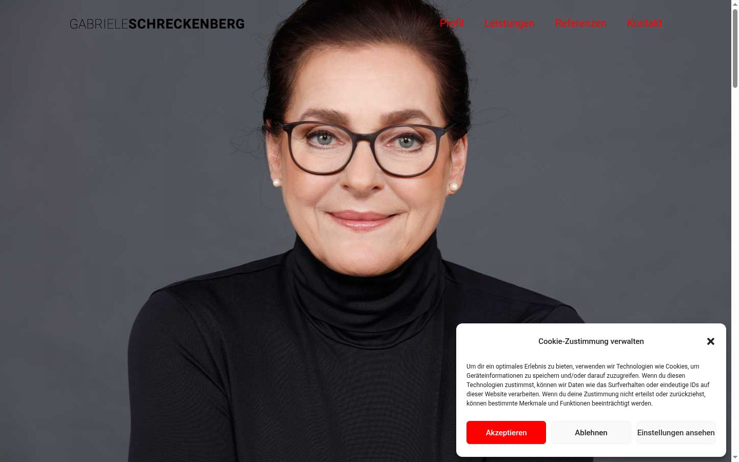 Capture d'écran de la bannière de consentement affichée avant toute interaction