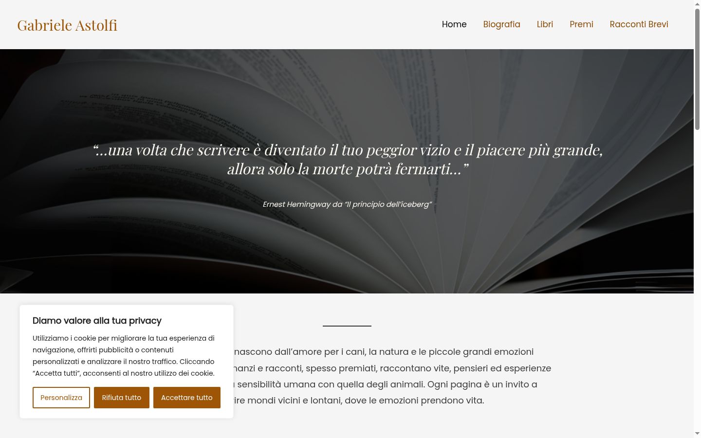 Capture d'écran de la bannière de consentement affichée avant toute interaction