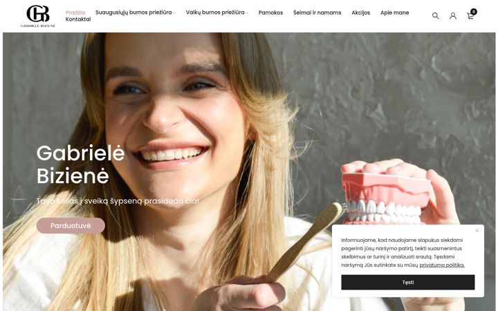 Screenshot of gabrielebiziene.lt