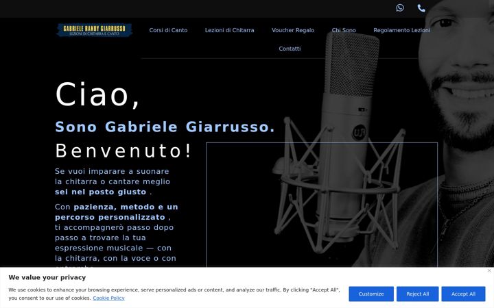 Screenshot of gabrielegiarrussomusic.com