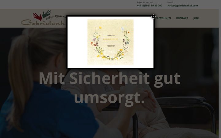 Screenshot ta' gabrielenhof.de