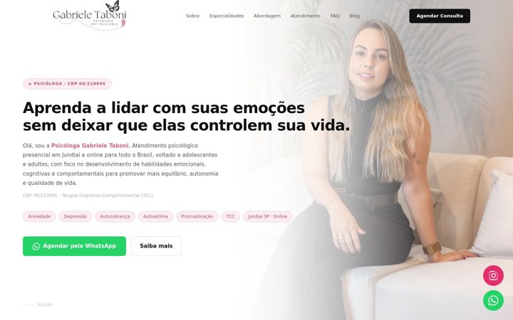 Screenshot of gabrieletaboni.com.br