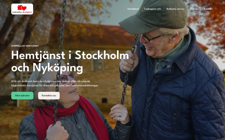 Screenshot of gabriellashemtjanst.se