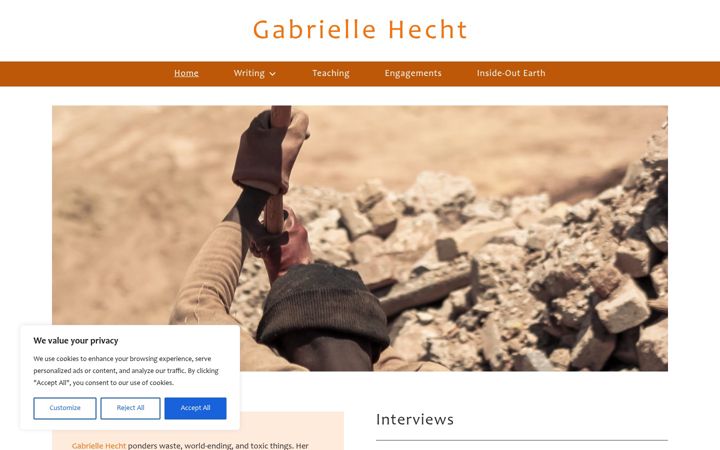 Screenshot of gabriellehecht.org