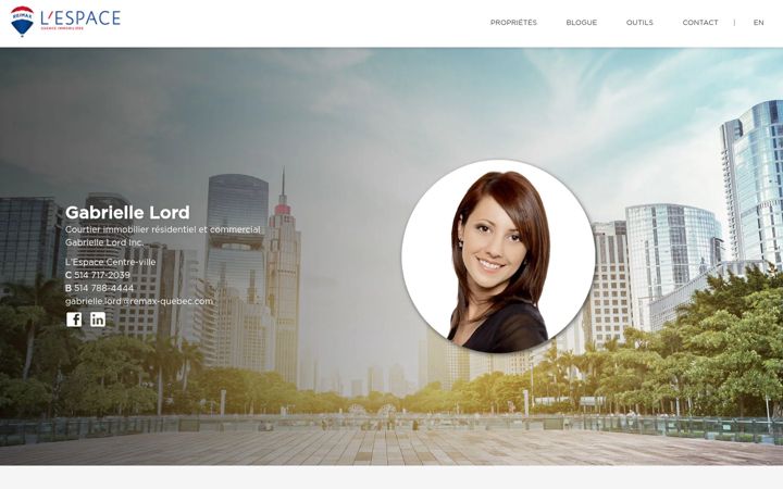 Screenshot of gabriellelord.ca