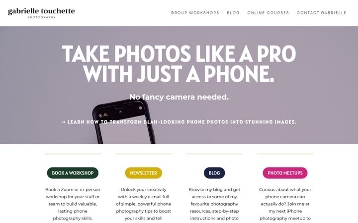Screenshot of gabrielletouchette.com