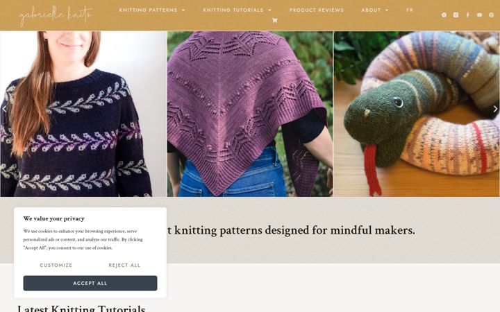 Screenshot of gabriellevezina.com