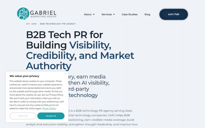 Screenshot of gabrielmarketing.com