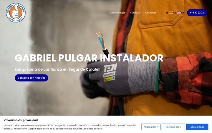 Screenshot of gabrielpulgarinstalador.com