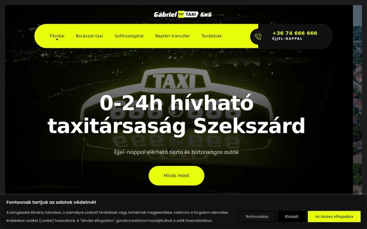 Screenshot of gabrieltaxi.hu