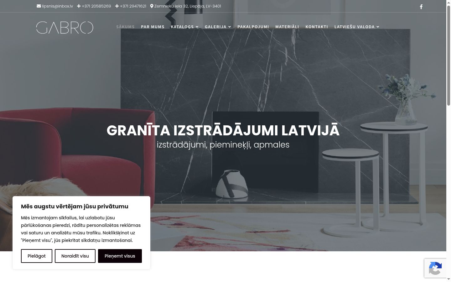 Screenshot tal-banner tal-kunsens muri qabel kwalunkwe interazzjoni