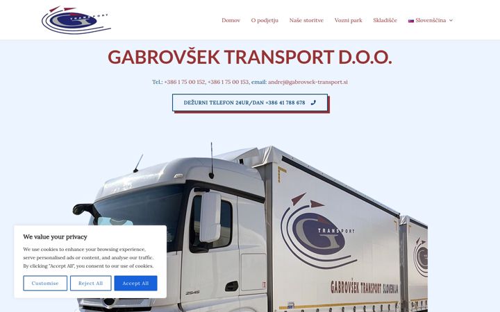 Screenshot του gabrovsek-transport.si
