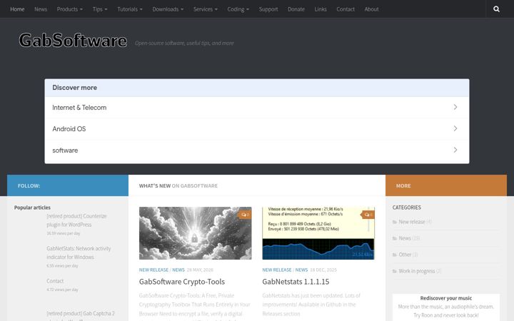 Screenshot of gabsoftware.com