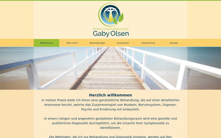 Screenshot of gaby-olsen.de