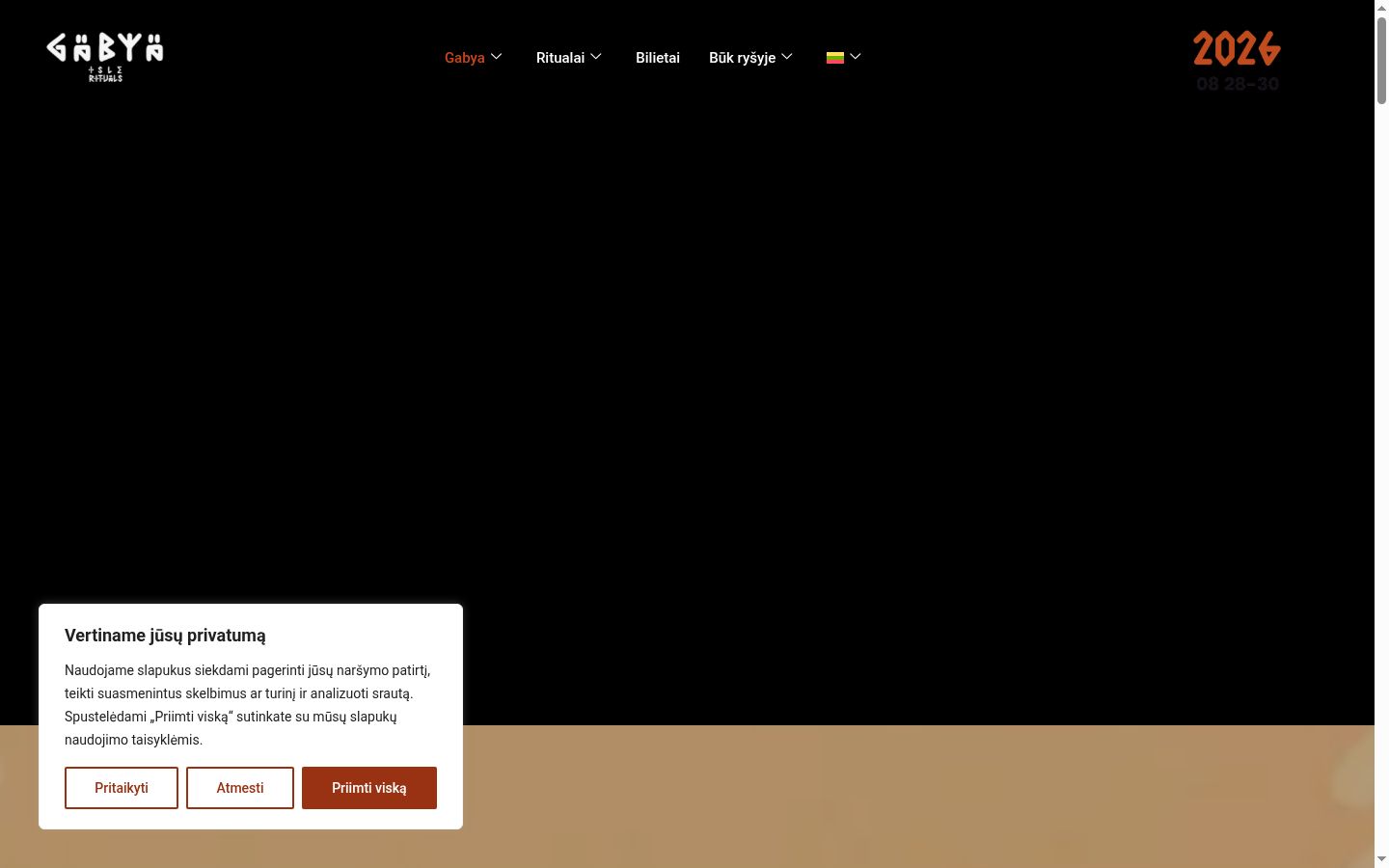 Screenshot tal-banner tal-kunsens muri qabel kwalunkwe interazzjoni