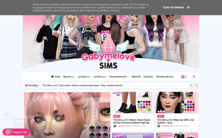 Screenshot of gabymelovesims.art