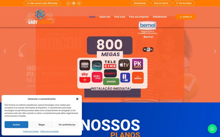 Screenshot of gabysantos.com.br