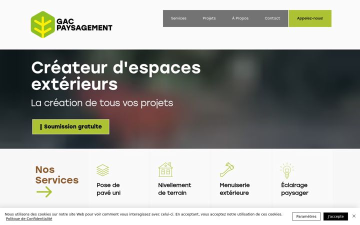 Screenshot of gac-paysagement.com