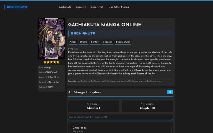 Screenshot di gachiakuta.net