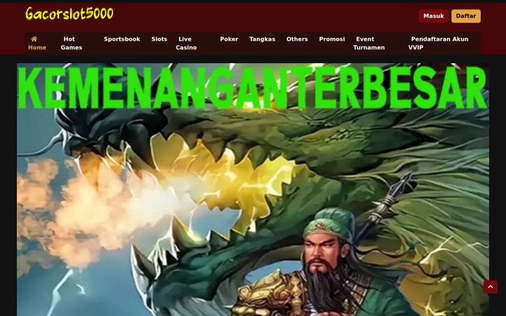 Screenshot of gacor5000slot.net