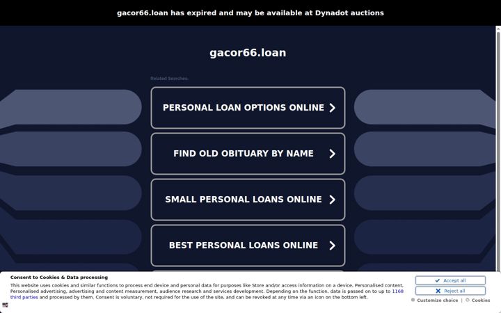Screenshot of gacor66.loan